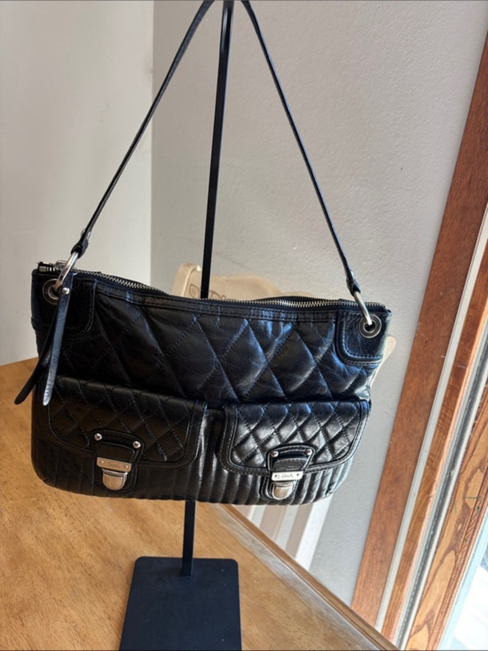 2012 COACH POPPY QUILTED LEATHER SHOULDER BAG missing hangtag